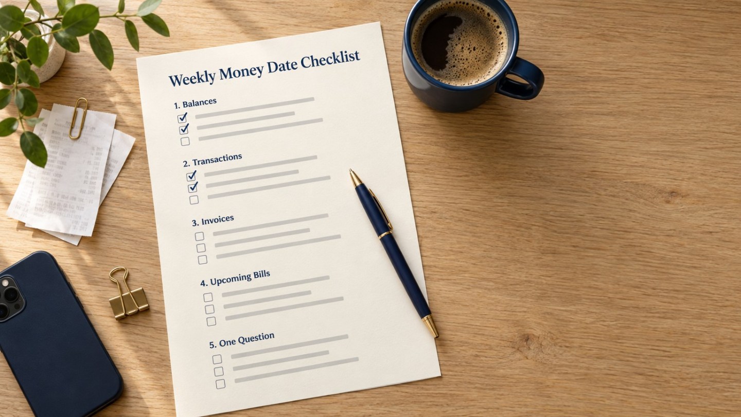 Printable Coint Printable Weekly Money Date Checklist – L. Barger Bookkeeping